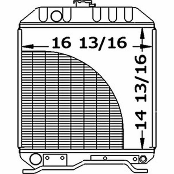 Aftermarket Radiator Fits Ford New Holland Compact Tractor 1510 1710 SBA310100291